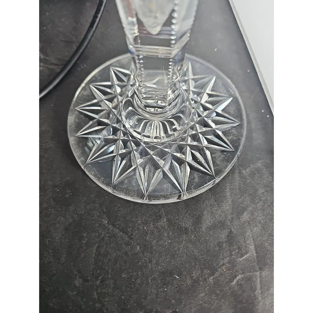 Vintage Clear CUT CRYSTAL Glass 9.5